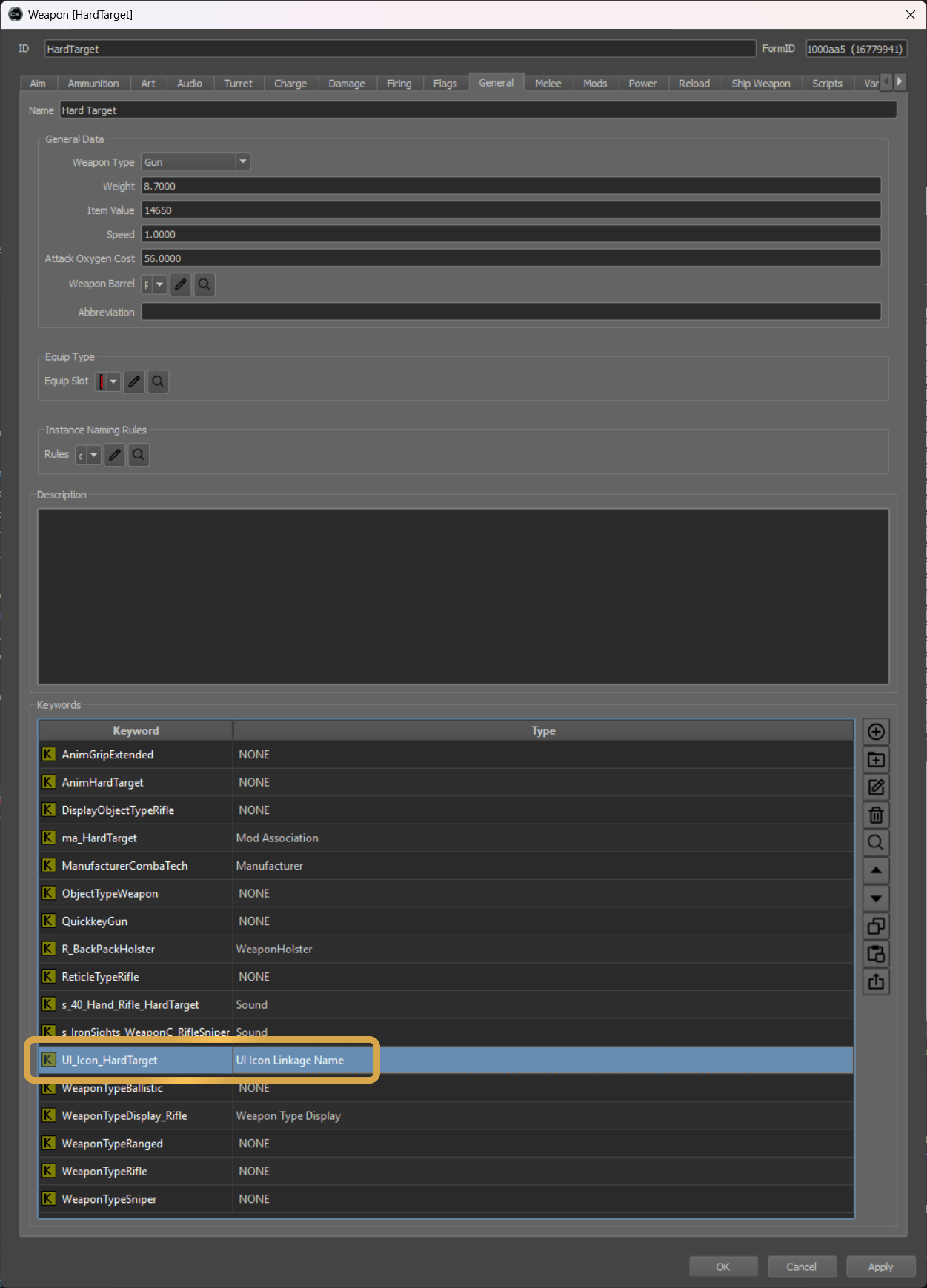 UI_Icon Keyword on Hard Target Weapon Form