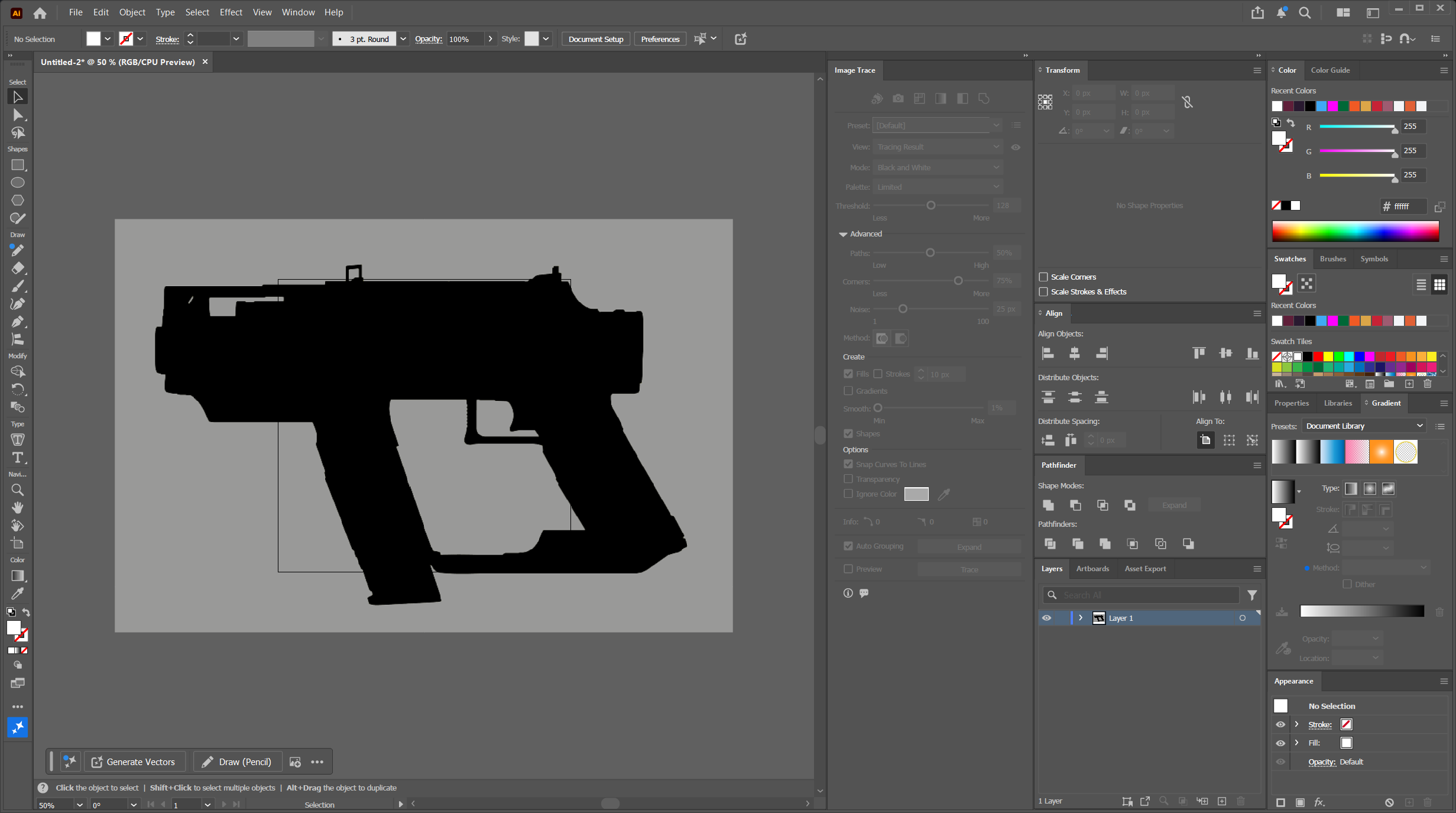 Transform Window Silhouette in Illustrator
