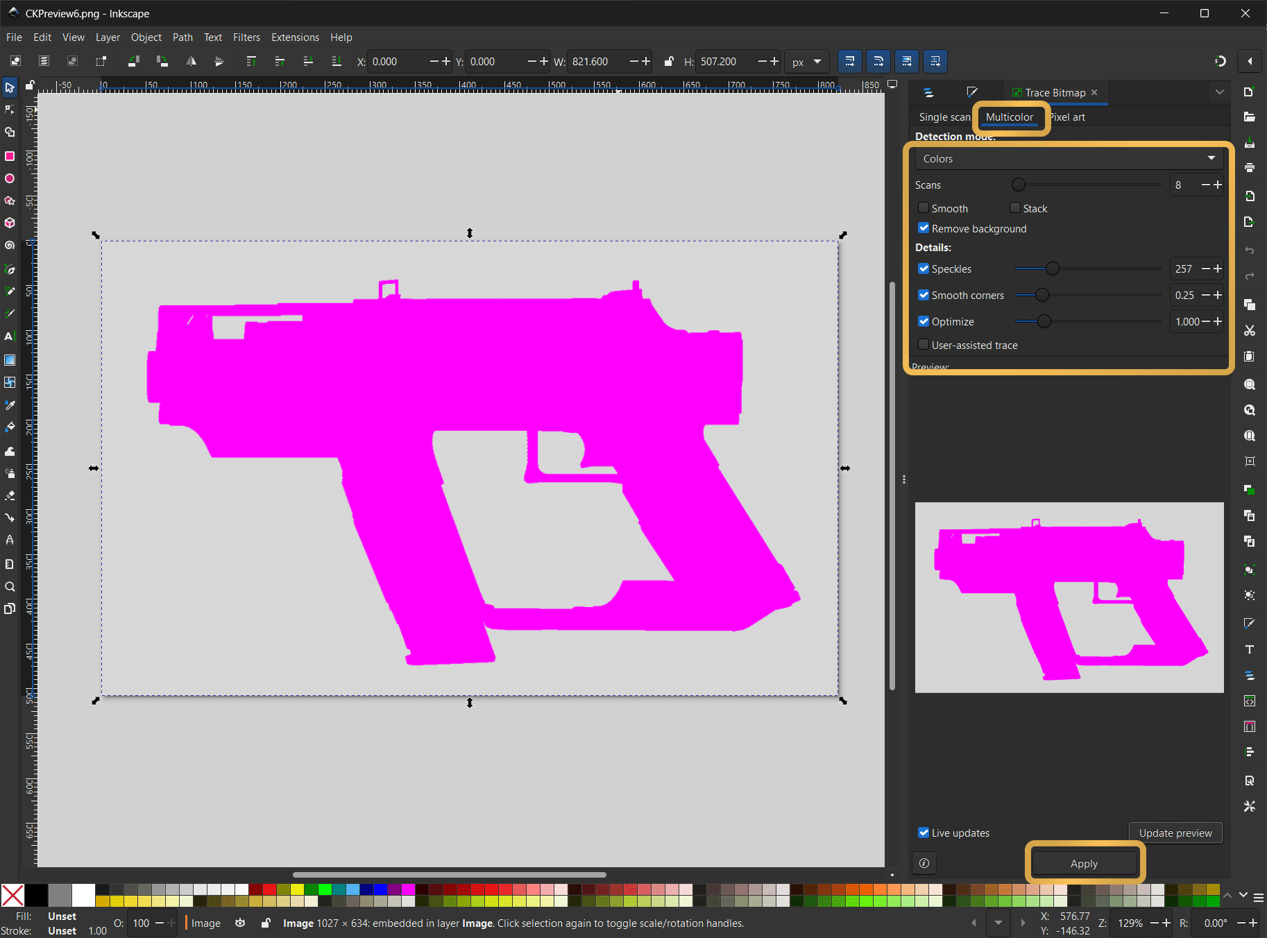 Trace Settings