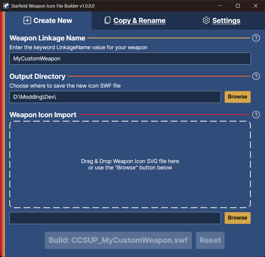 Choose your output directory