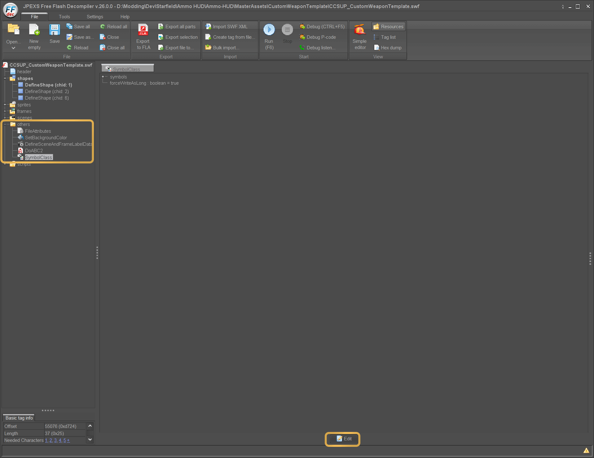 Changing the Symbol Class Name